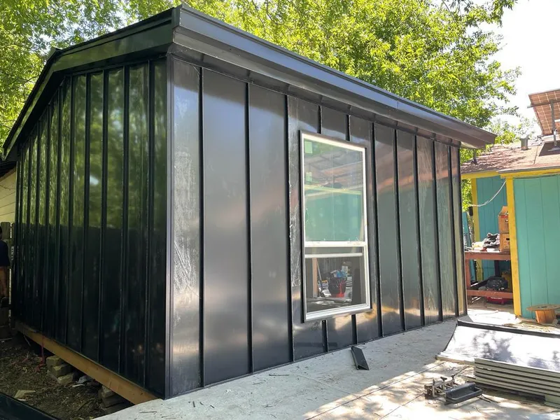 Black standing seam metal wall panels for Metal Roof Installation in Haverstraw